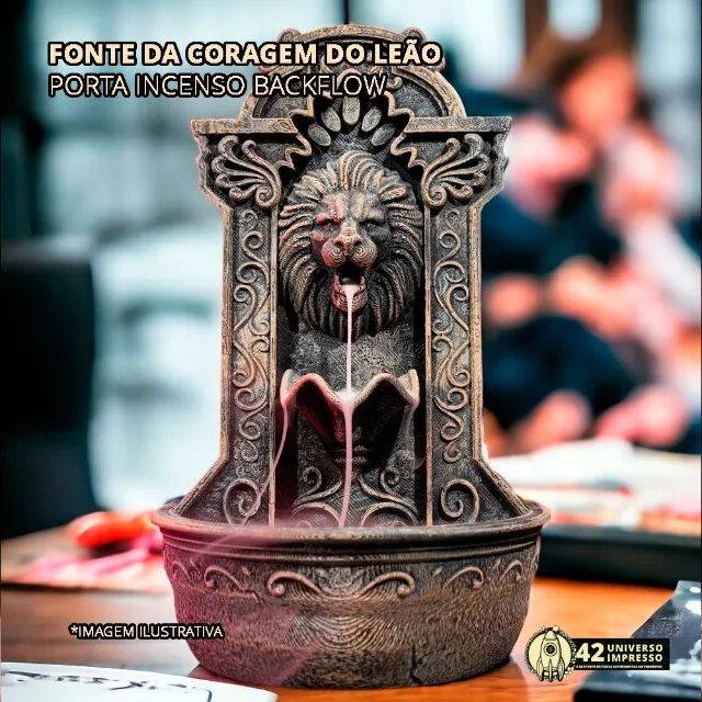Fonte da Coragem do Leão - Porta Incenso Backflow - Foto 4