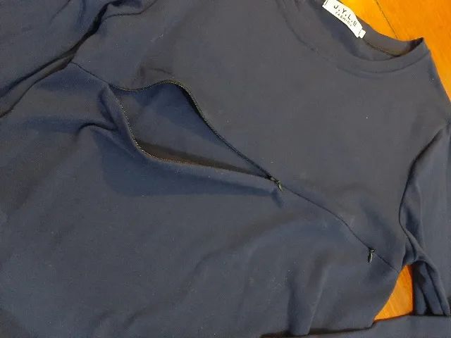 Vestido amamentação azul e xadrez - Foto 3