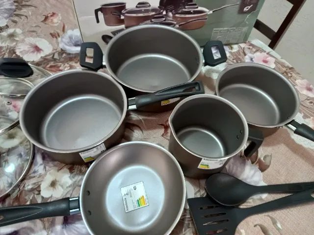 Conjunto de panelas Novas Brinox- Cacau 7 peças - antiaderente (ler toda a descrição) - Foto 4