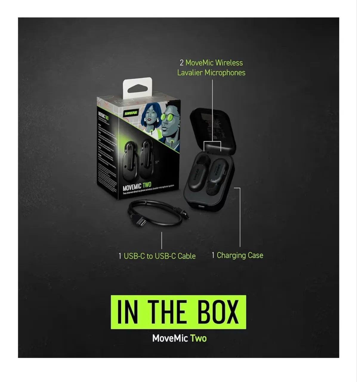 Microfones Shure De Lapela Sem Fio Movemic Two  - Foto 6