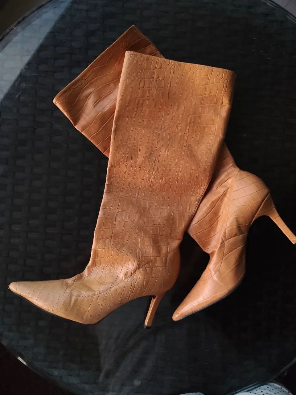 Bota croco caramelo claro  - Foto 2