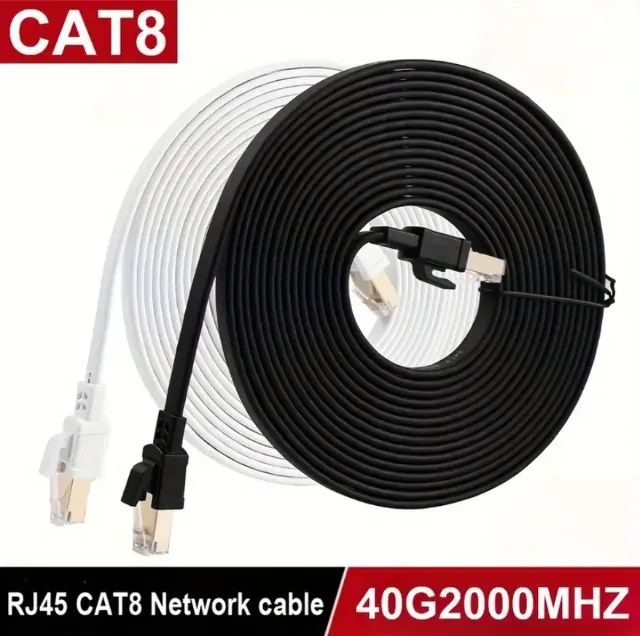 Cabo de Rede Gamer CAT8 10 Metros RJ45 40Gbps 2000MHz Playstation Xbox Nintendo Switch PC