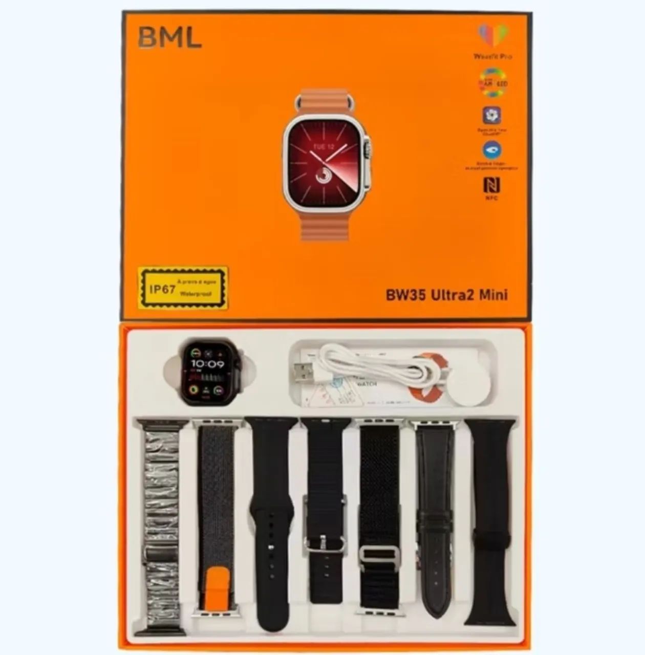 SMARTWATCH ULTRA mini kit com 7 pulseira Premium  - Foto 5