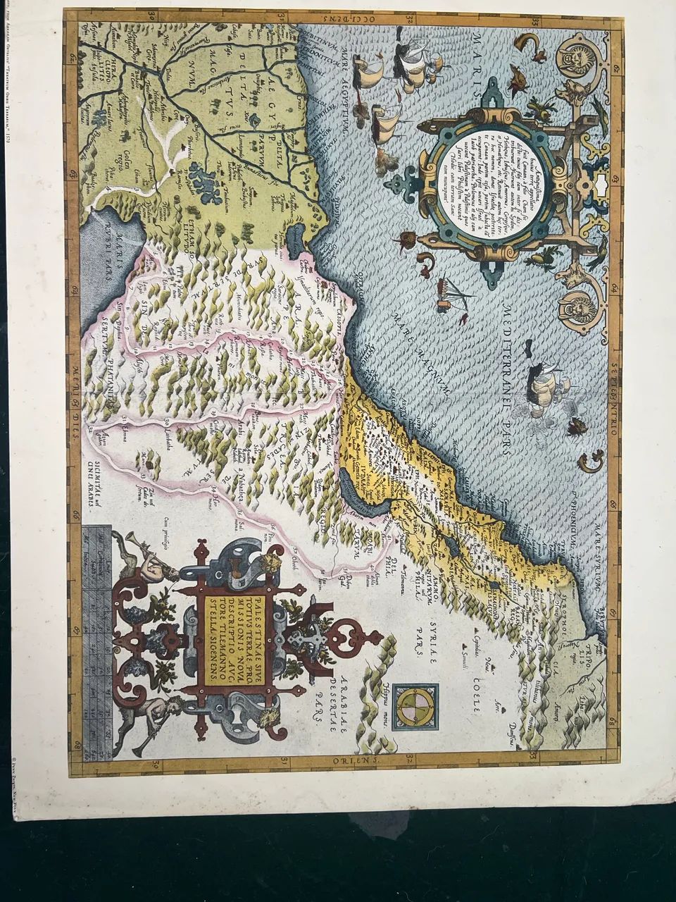Gravura antiga  mapa mundi  - Foto 2