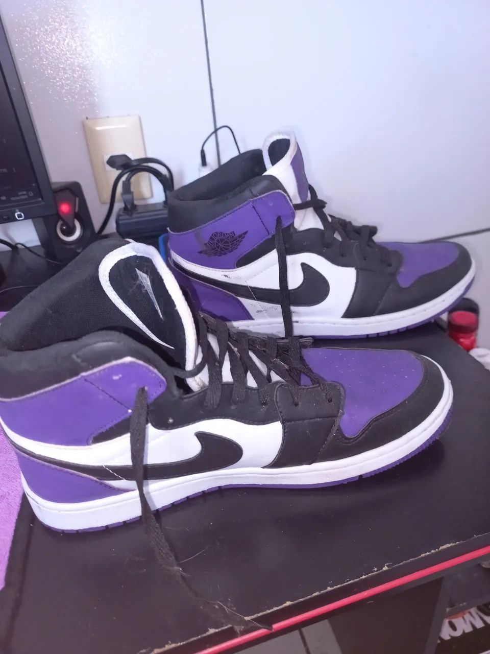 Tênis Air Jordan roxo - Foto 5