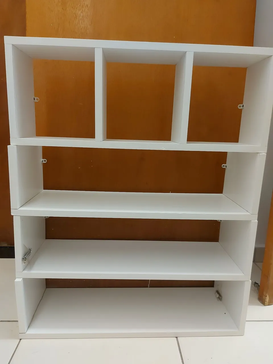 Kit 3 Prateleiras + Nicho 100%MDF (Cor branca)