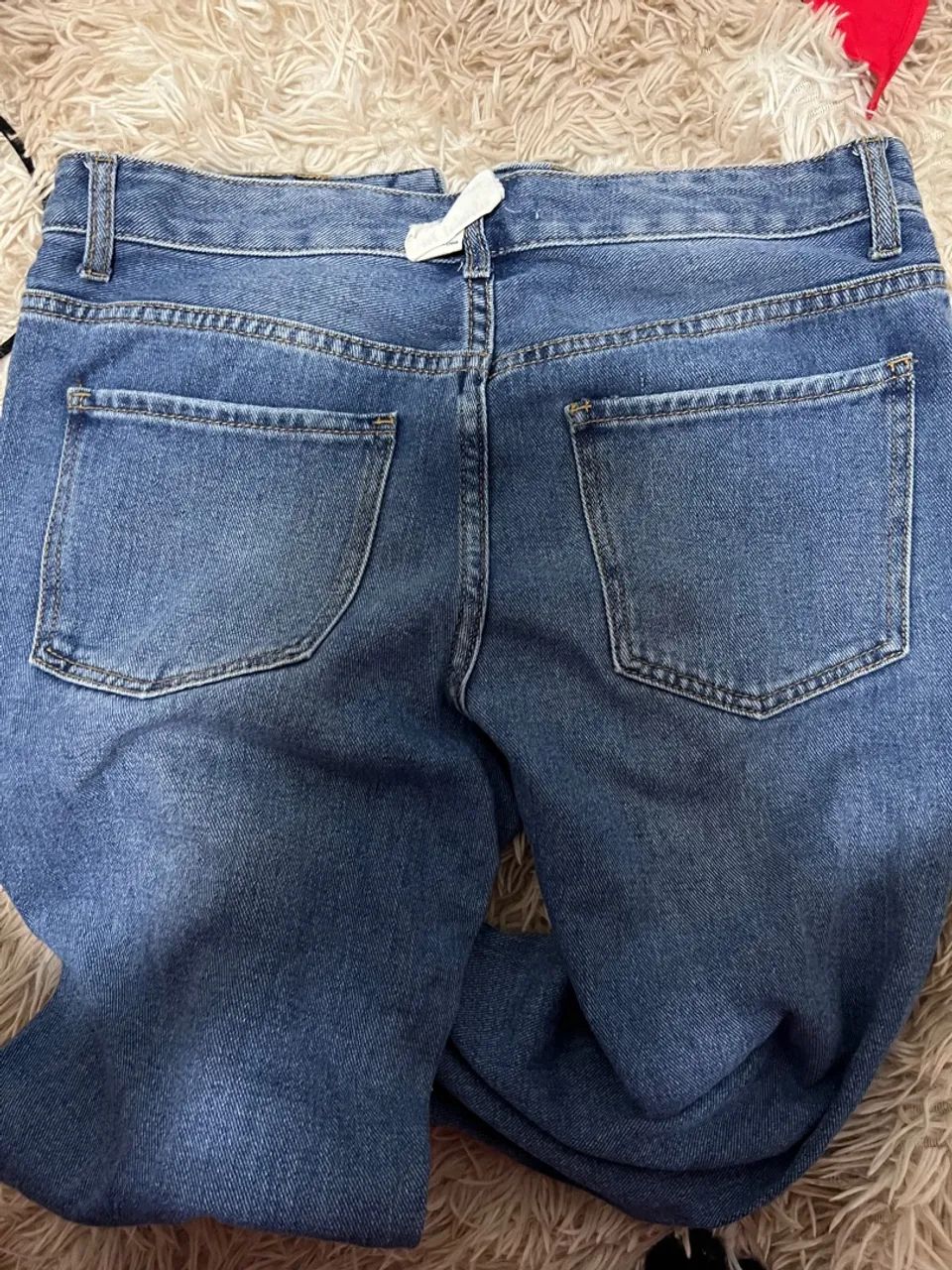 Calça Jeans boyfriend Destroyed Azul Feminina - Foto 3
