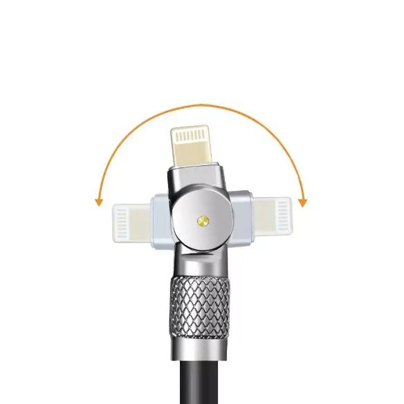 CABO IPHONE IPAD LIGHTINING X USB 1,00 MT ULTRA RESISTENTE TURBO 180 GRAUS HREBOS HS-570 - Foto 2