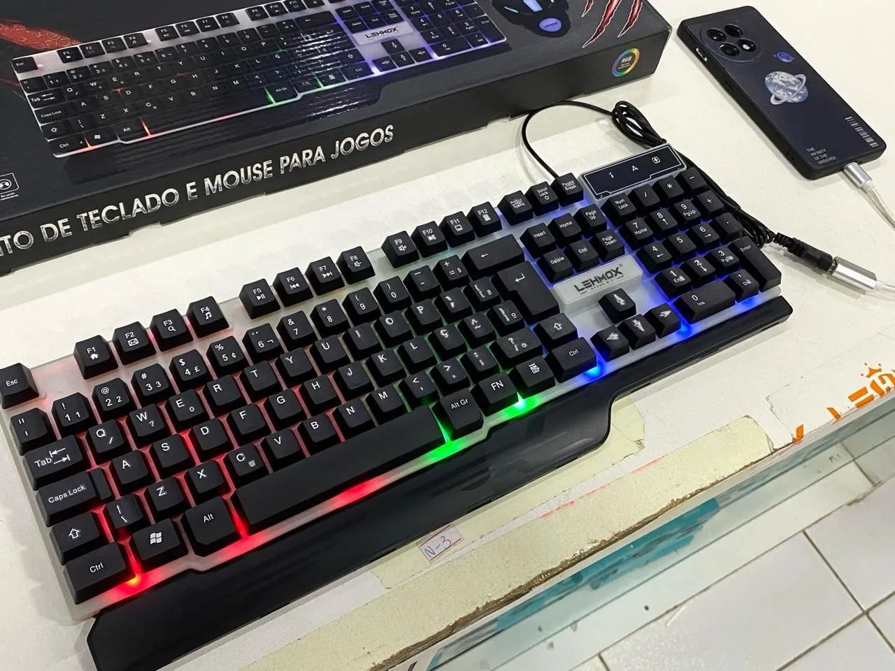 Teclado e Mouse Gamer com Iluminação RGB -  ENTREGA GRÁTIS 