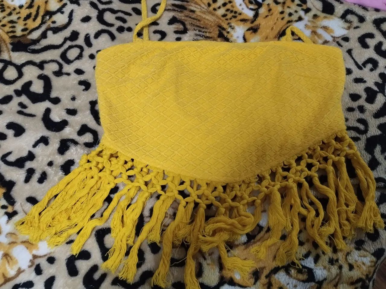 Blusa  com Franjas Amarela - Foto 3