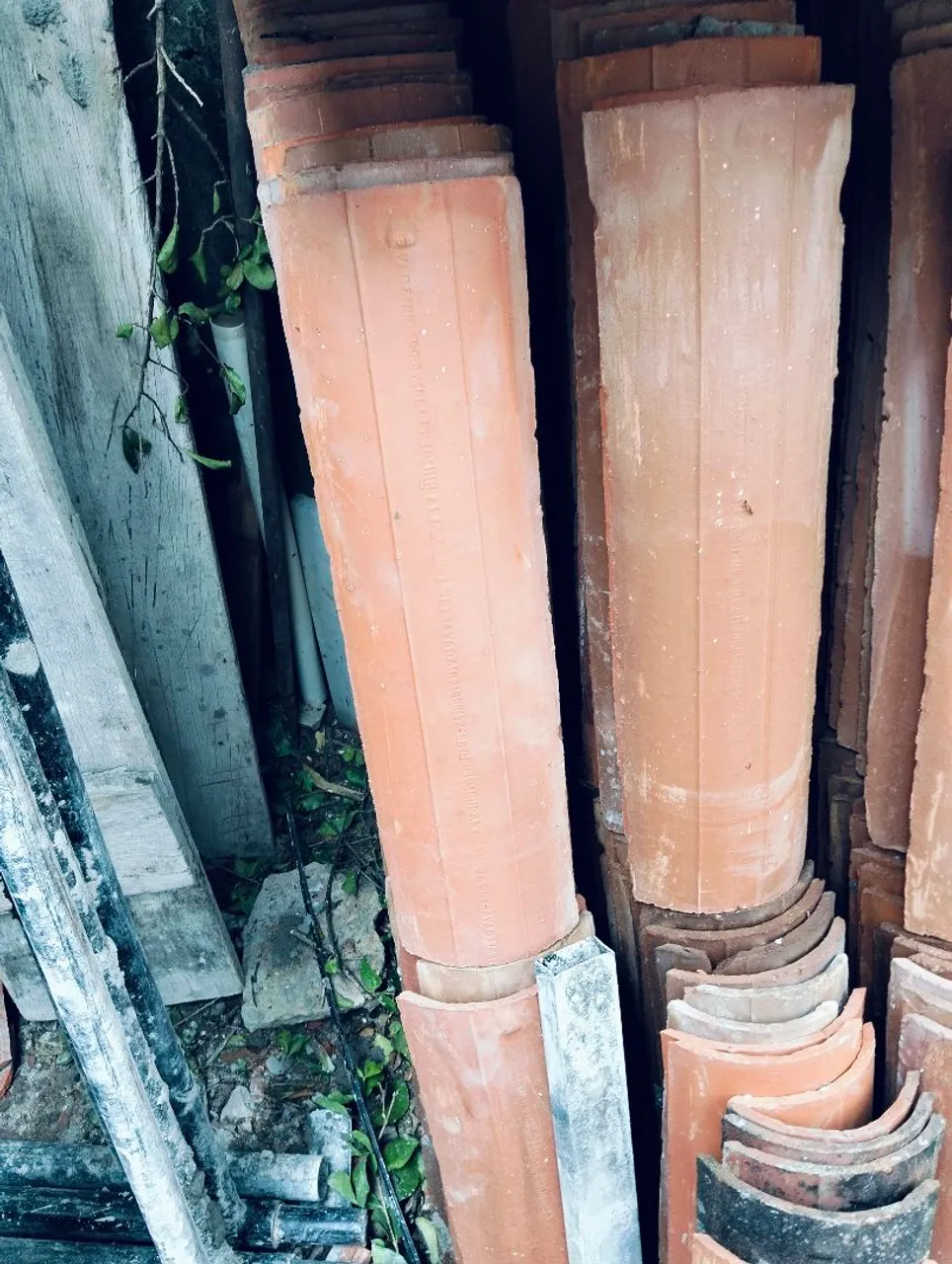 Telhas de barro para construção
