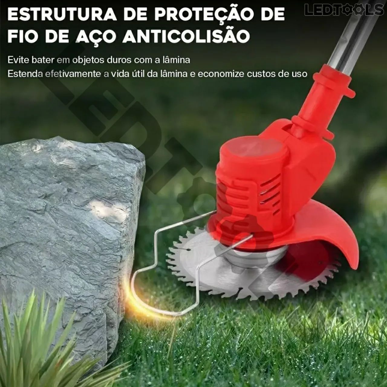 Roçadeira elétrica com 2 baterias 48V - Foto 5