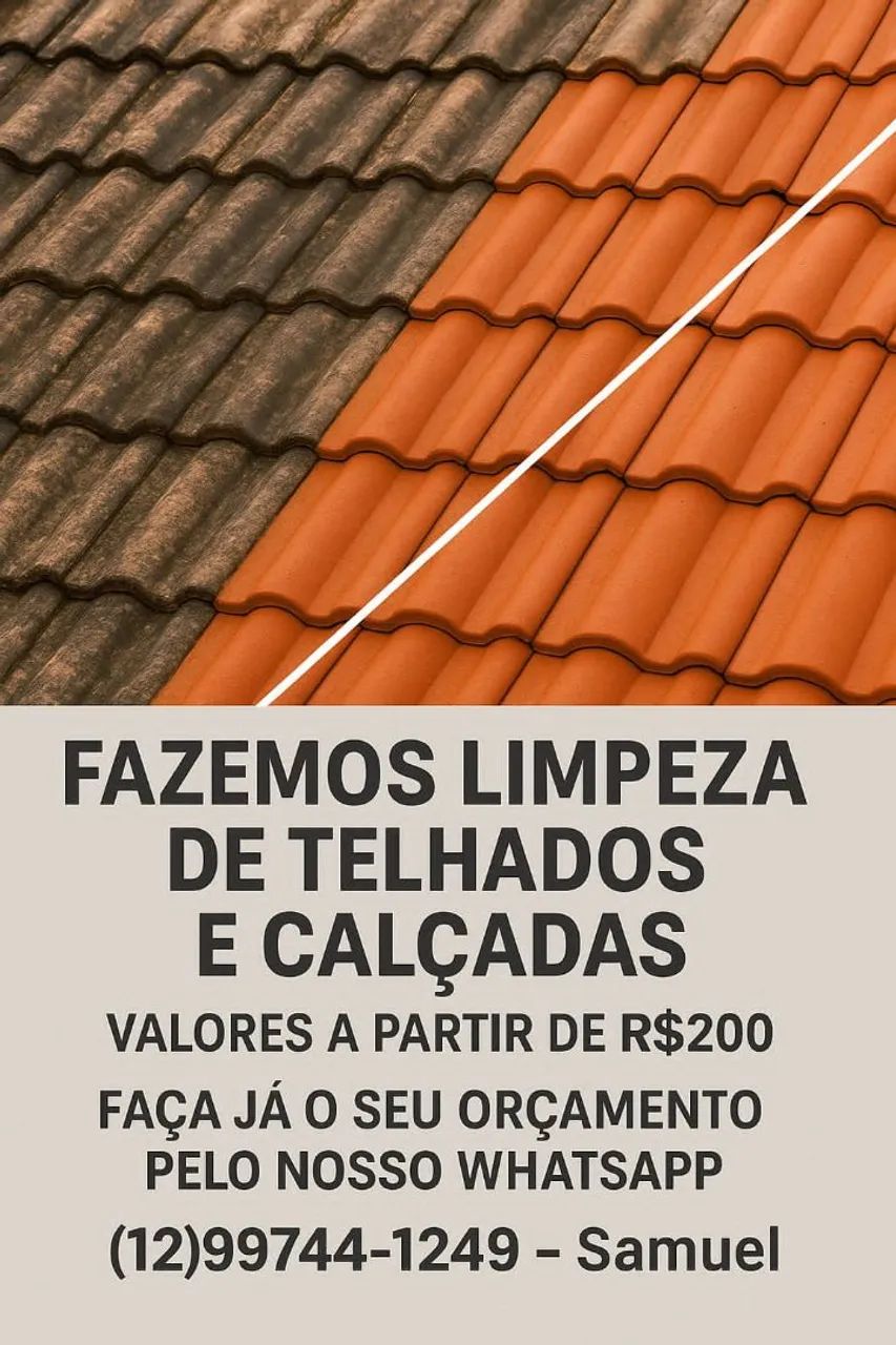 Limpeza de telhados e Calçadas 