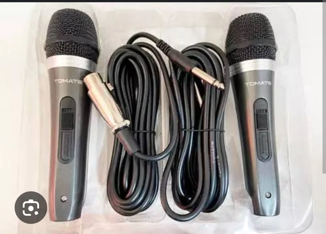 Kit de Microfones com Fio Tomate - Ideal para Karaokê!