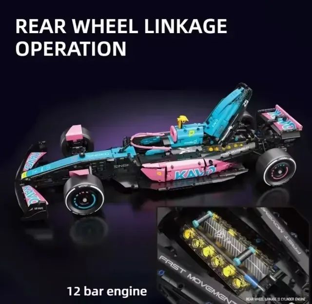Tipo Lego F1 Alpine 1:8 1768 peças - Foto 3