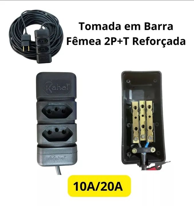Extensão Elétrica 30 metros PP 2x1.0mm - Grossa Reforçada Bivolt - Pronta Entrega - Foto 5