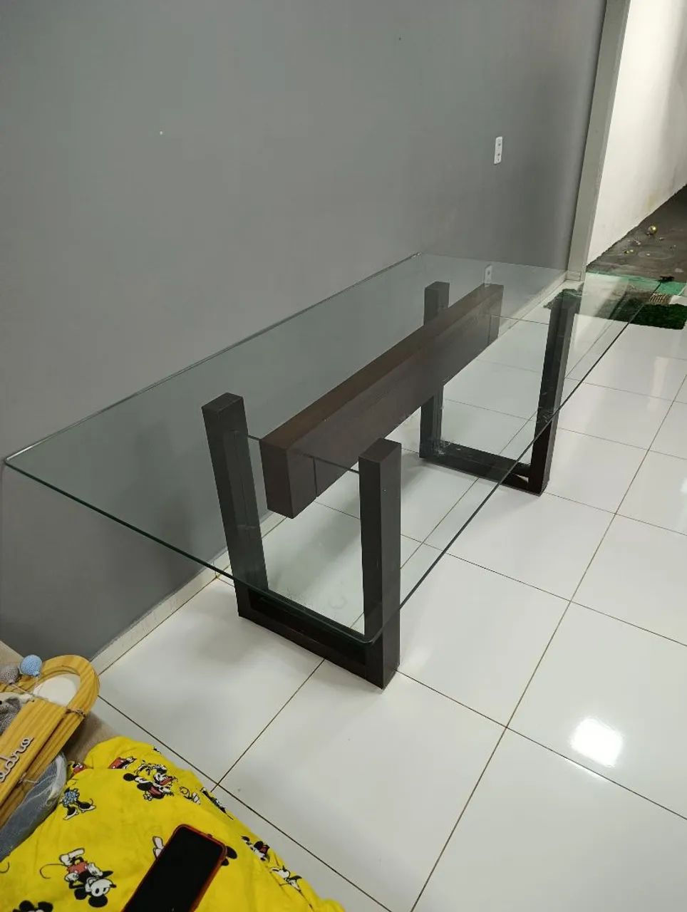 Dining Table with Glass Top 2.10x 1.20 with Modern and Elegant Design63825051063427121