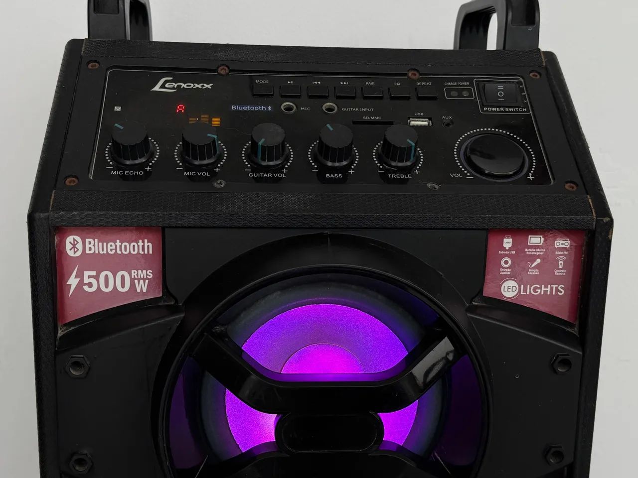 Caixa de Som Lenoxx Bluetooth 500W - Foto 2