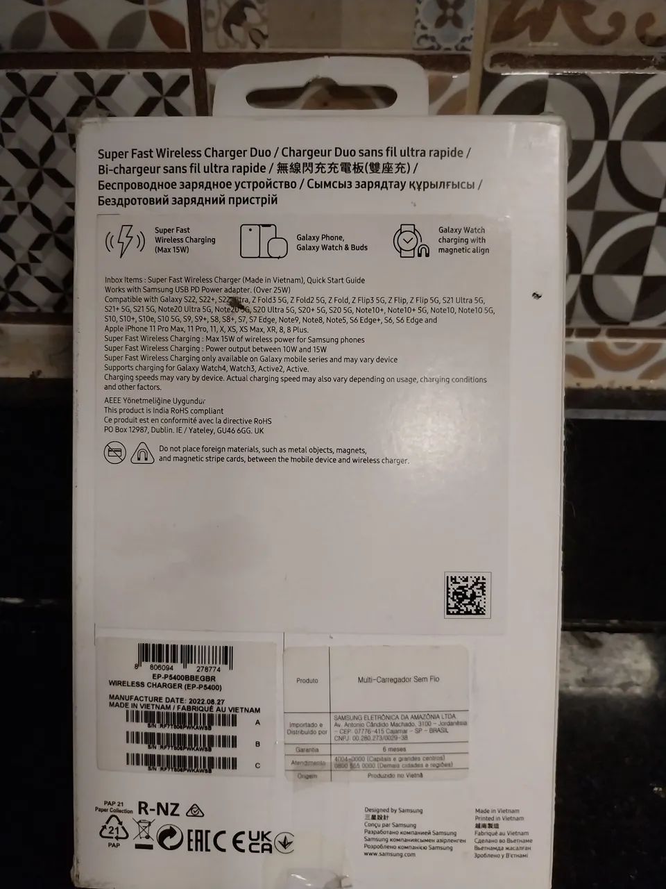Carregador Smartphone Wireless Duo Samsung 15W - Foto 2