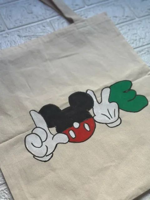 ? Ecobag Artesanal Pintada à Mão - LOVE Disney Inspired ? - Foto 3