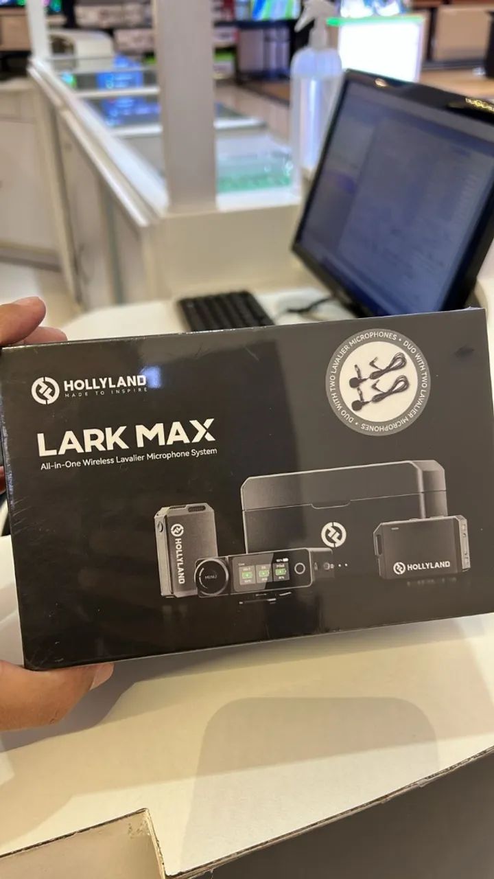 Microfone de Lapela Hollyland Lark Max Duo Cor Preto + 2 Microphones Lavalier - Foto 2