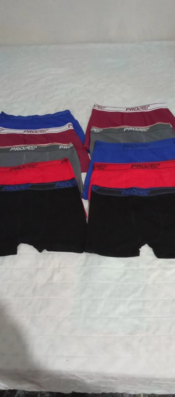 Kit com 10 Cuecas Boxer PRO FIT