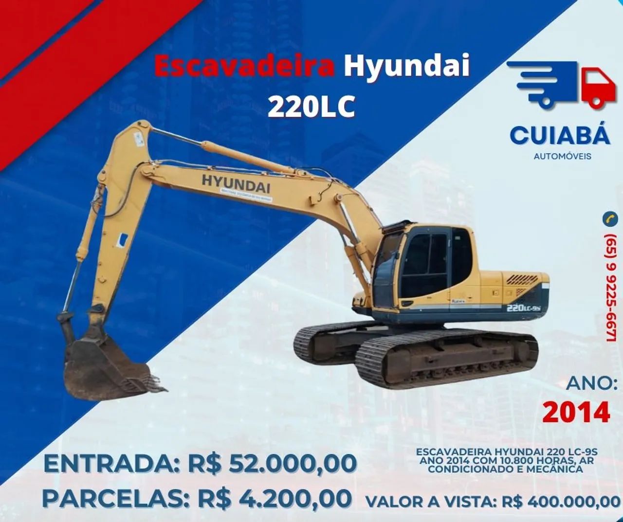 Escavadeira Hyundai 220LC - 2014