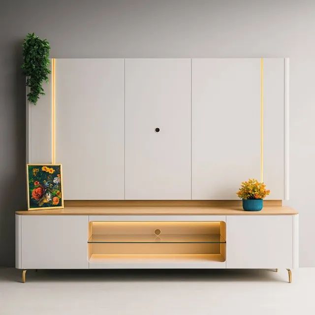 Painel + Rack Santorini 2,40m - Pronta Entrega! - Foto 6