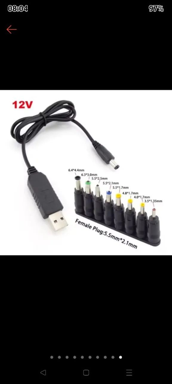 Adaptador de energia USB 5V 9V 12V - Foto 4