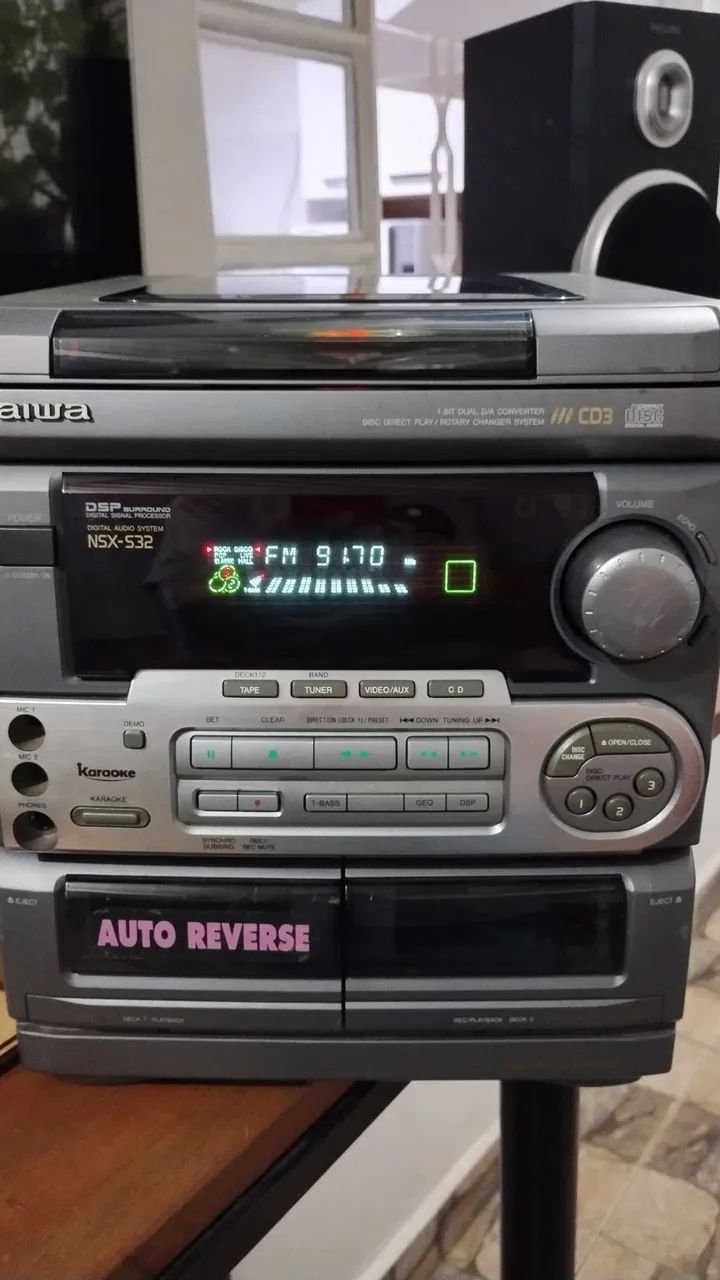 Mini System Aiwa NSX-S32 - Radio, CD e K7