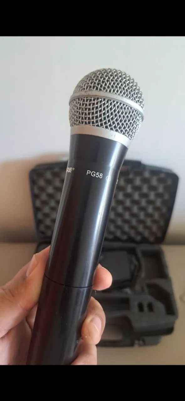 Vendo microfone Shure UHF PG 58 sem fio - Foto 2