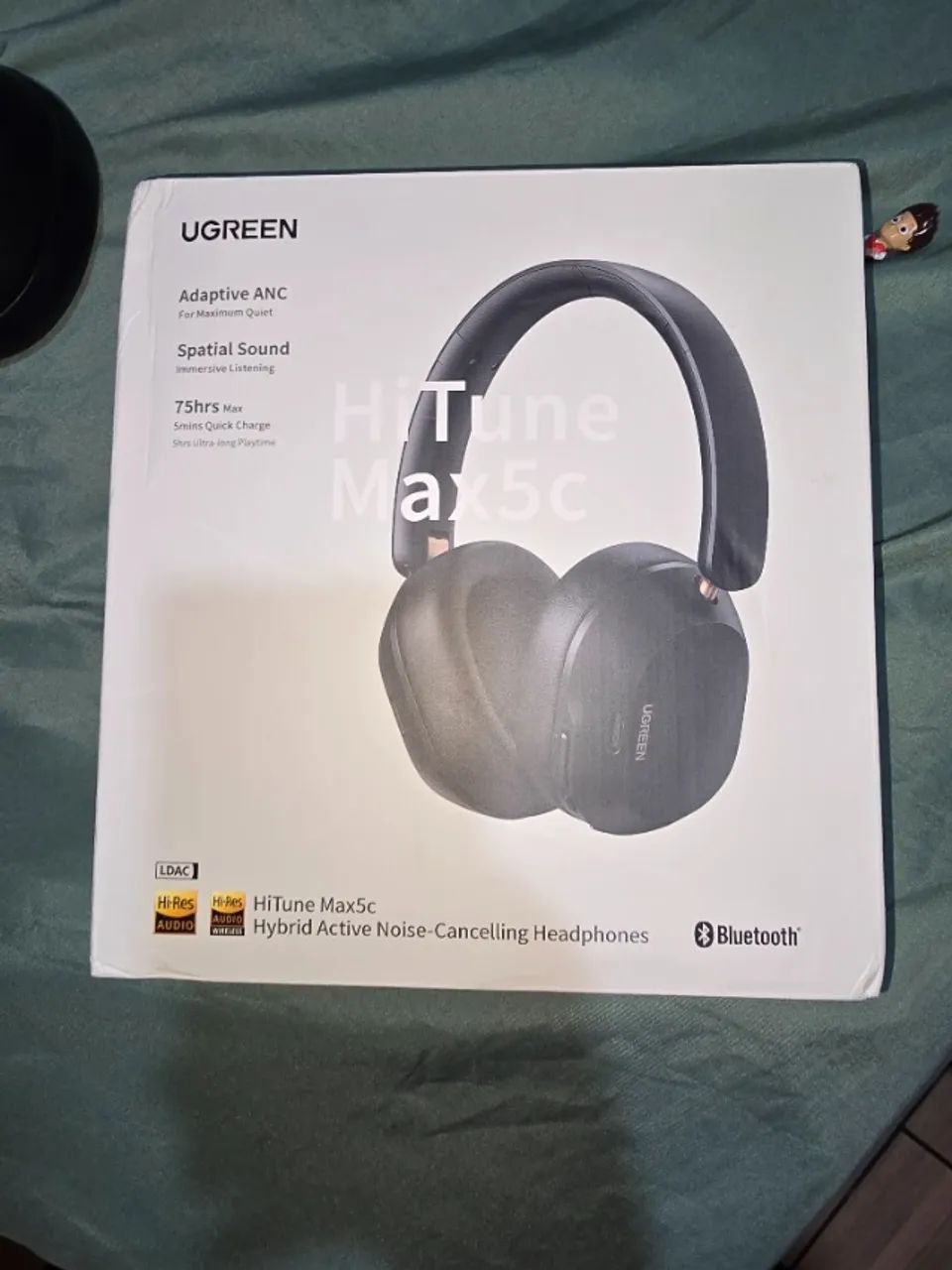 UGREEN Max5c Fones de ouvido sem fio Bluetooth ANC 43dB Cancelamento de ruído ativo Hi-Res