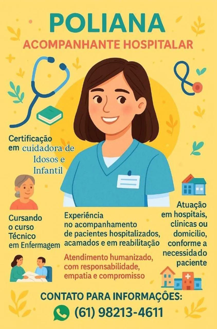 ACOMPANHANTE HOSPITALAR EM PLANALTINA-DF