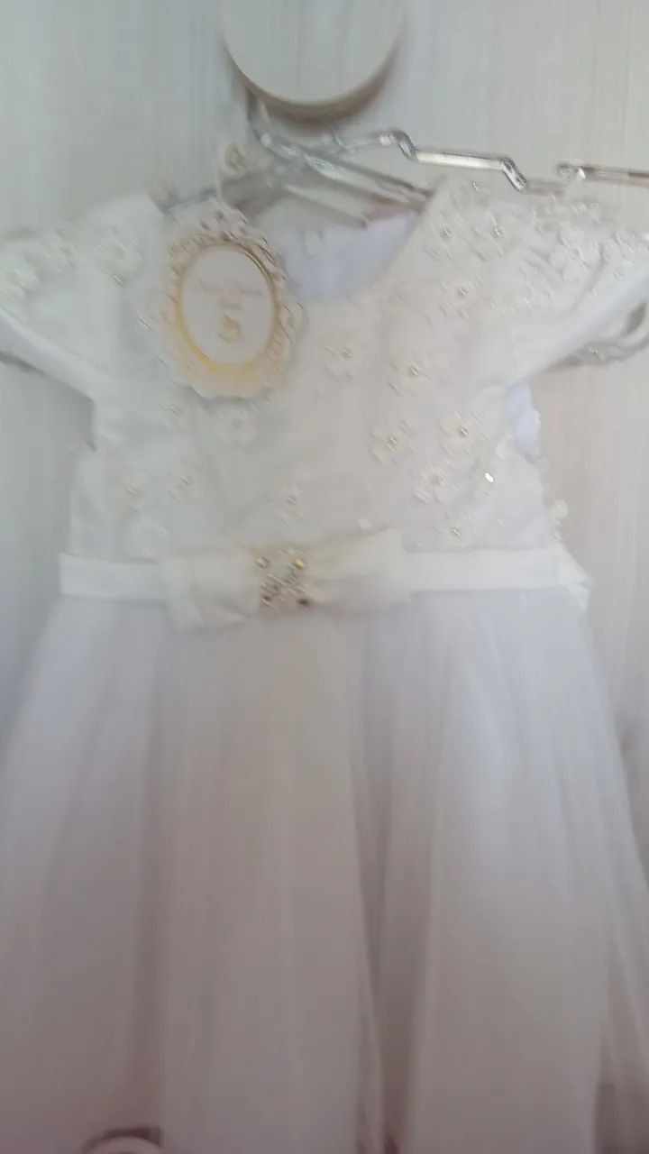 Vestido de festa infantil branco