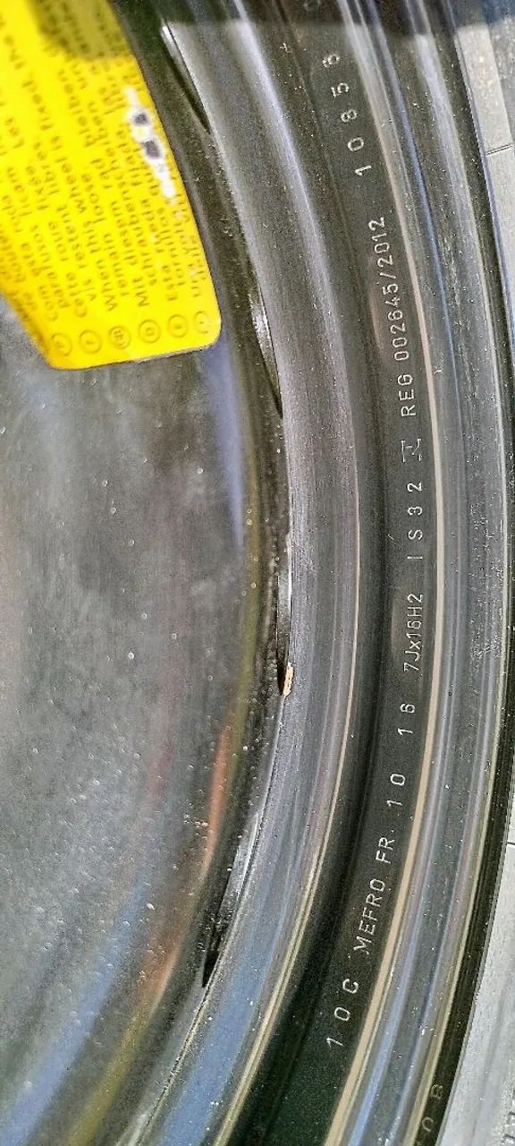 Roda de ferro aro 16 R16 4x108 tala 7J Peugeot Citroën ford - Foto 3