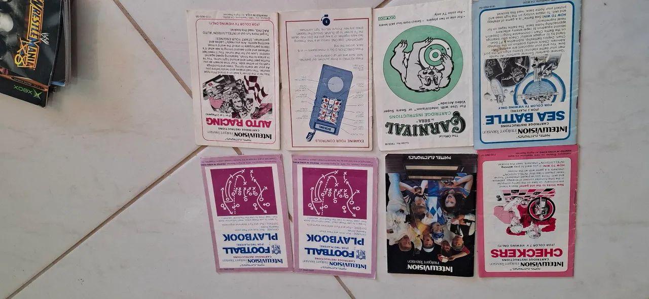 Manuais e Jogos para Intellivision - Coleção Rara
