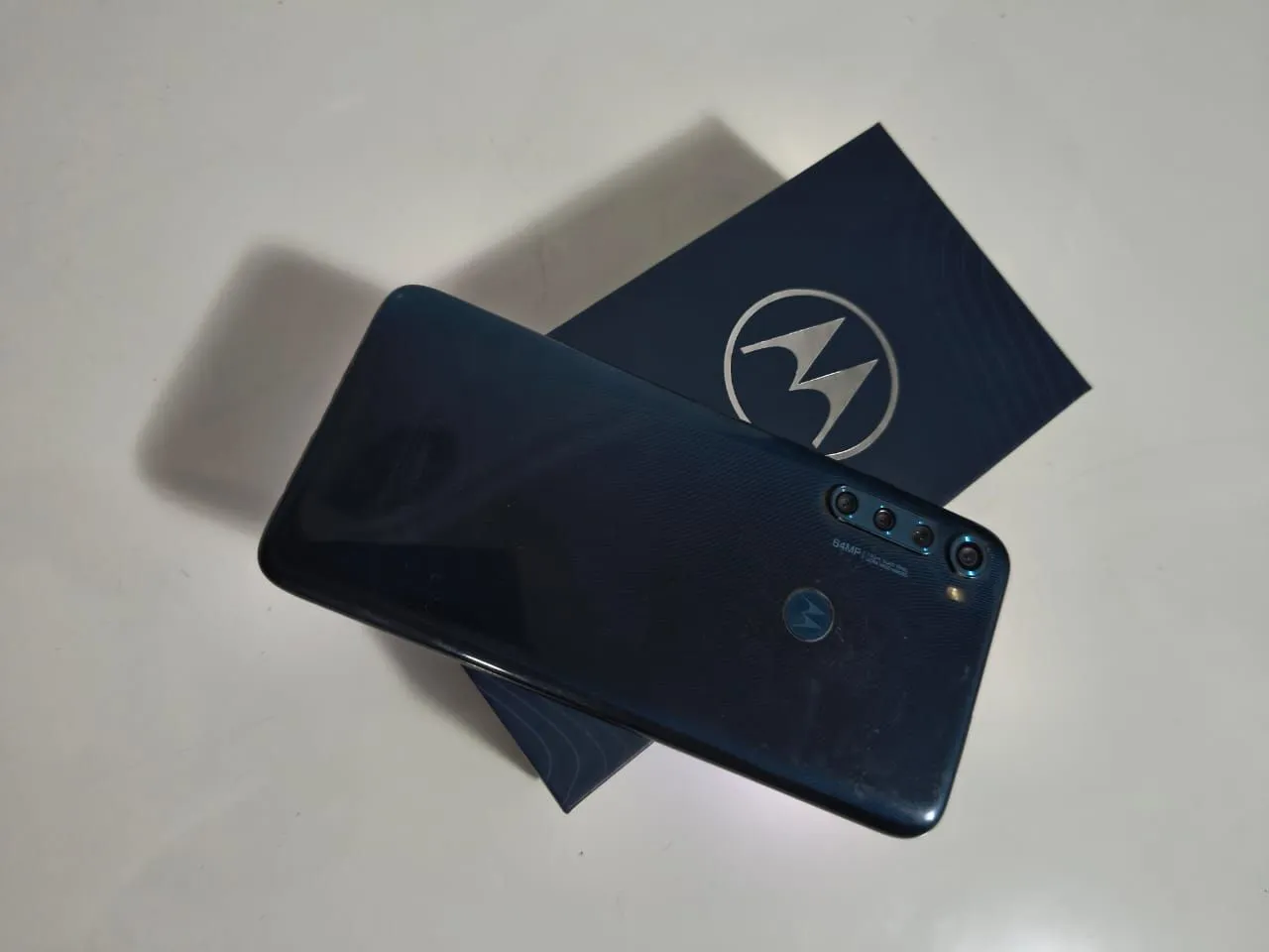 Motorola one fusion plus azul metálico sem defeitos ou avarias
