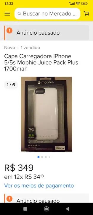 Capa carregador do iPhone 5 e 5s  - Foto 4