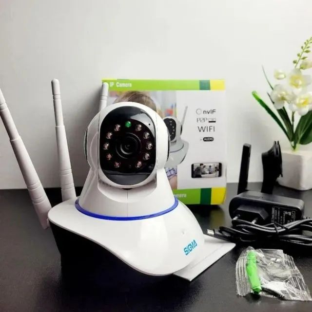 Camera Robo 3 Antenas Ip Wifi 360 Sistema Yoosee - Foto 3