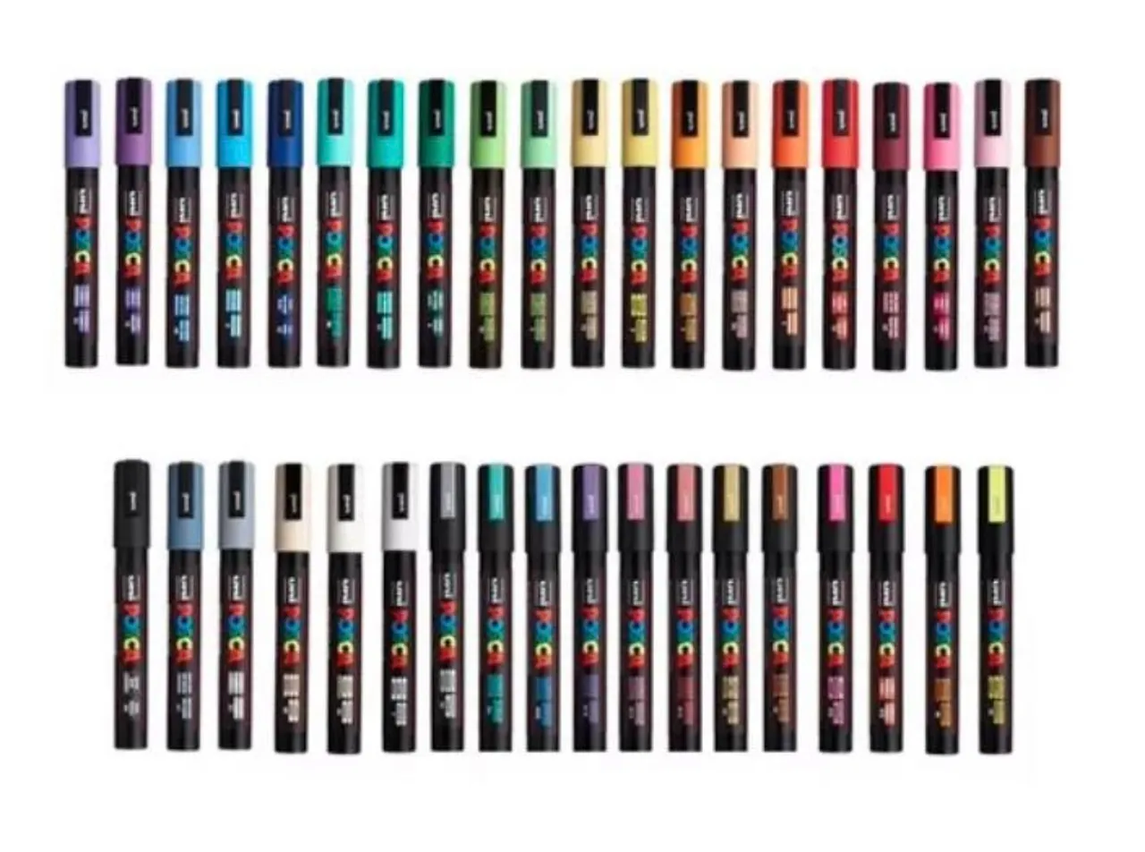 Kit 24 Marcadores Posca Pc-5m Traço 1.8-2.5mm Uniball