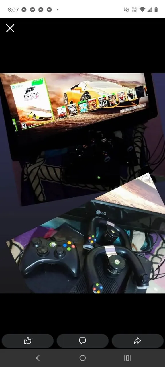 Xbox 360 com Volante e Jogos