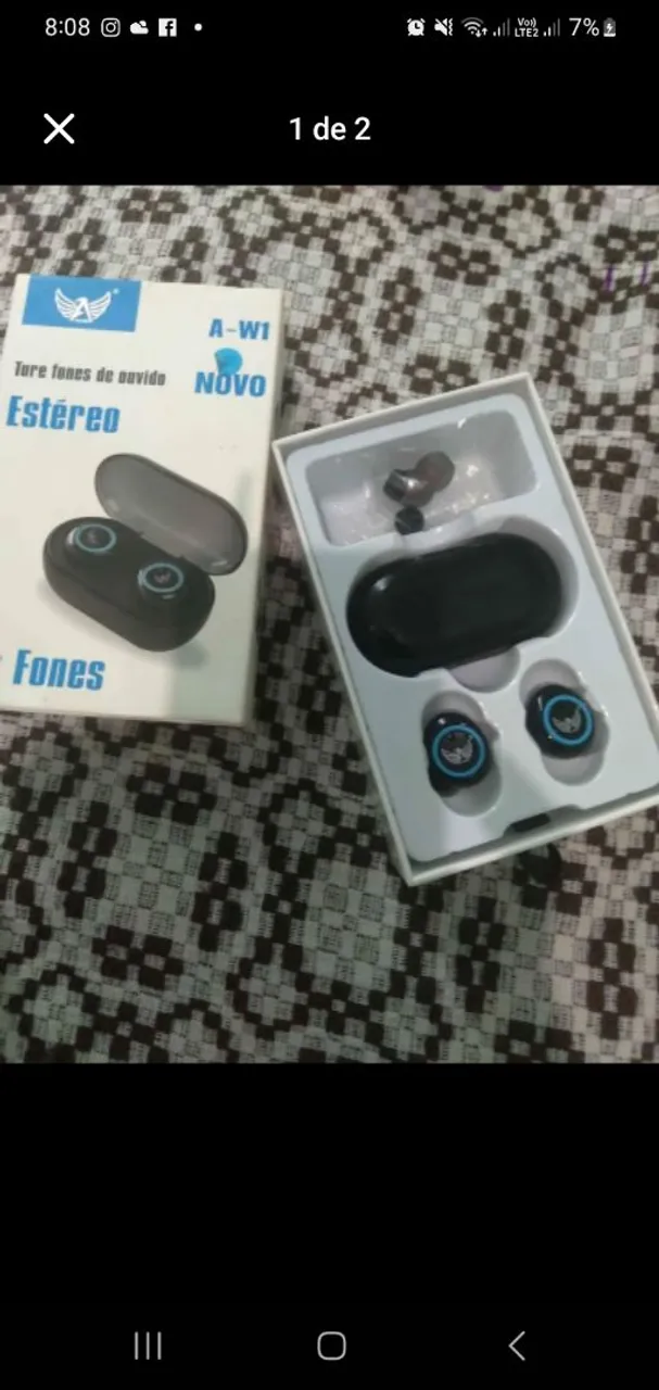 Fone de ouvido A-W1 Stereo Bluetooth Novo