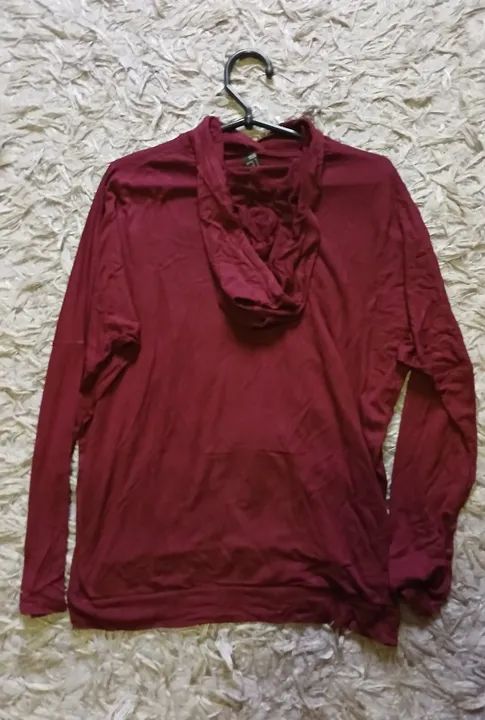 Camiseta Manga Longa Vinho Forever 21 Original - Foto 5