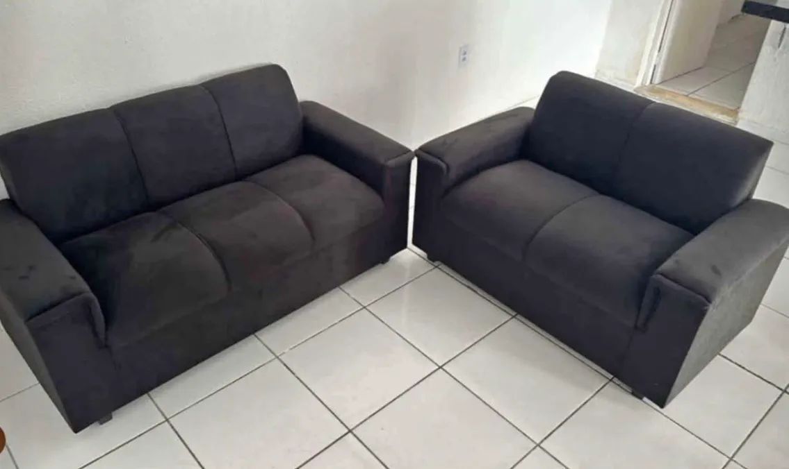 Conjunto de Sofá com Puff e Almofadas - Foto 3