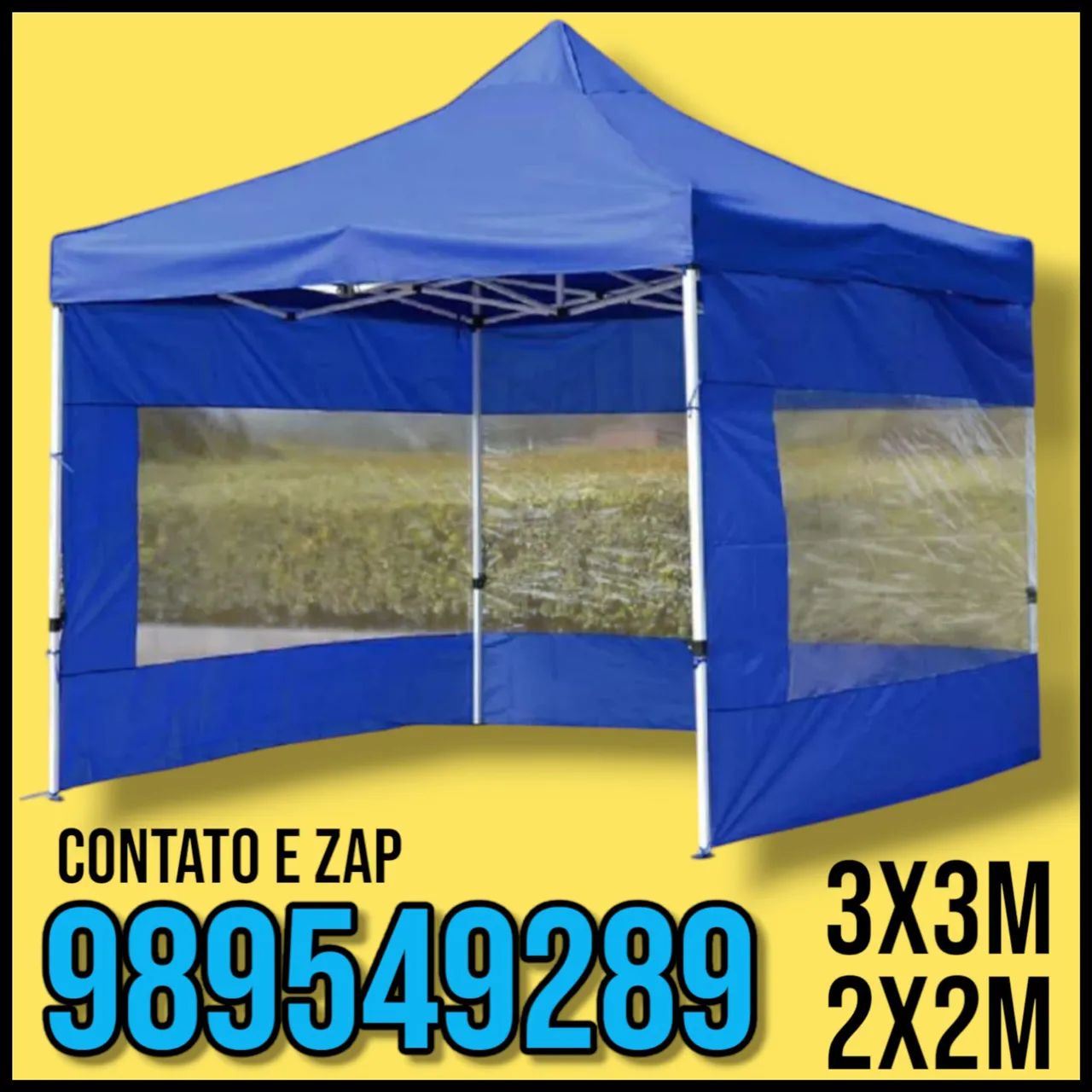 Tenda 3x3m e 2x2m Reforçada com as 3 laterais 