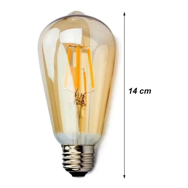LAMPADA FILAMENTO BIVOLT E27 2200K ST64 GMH