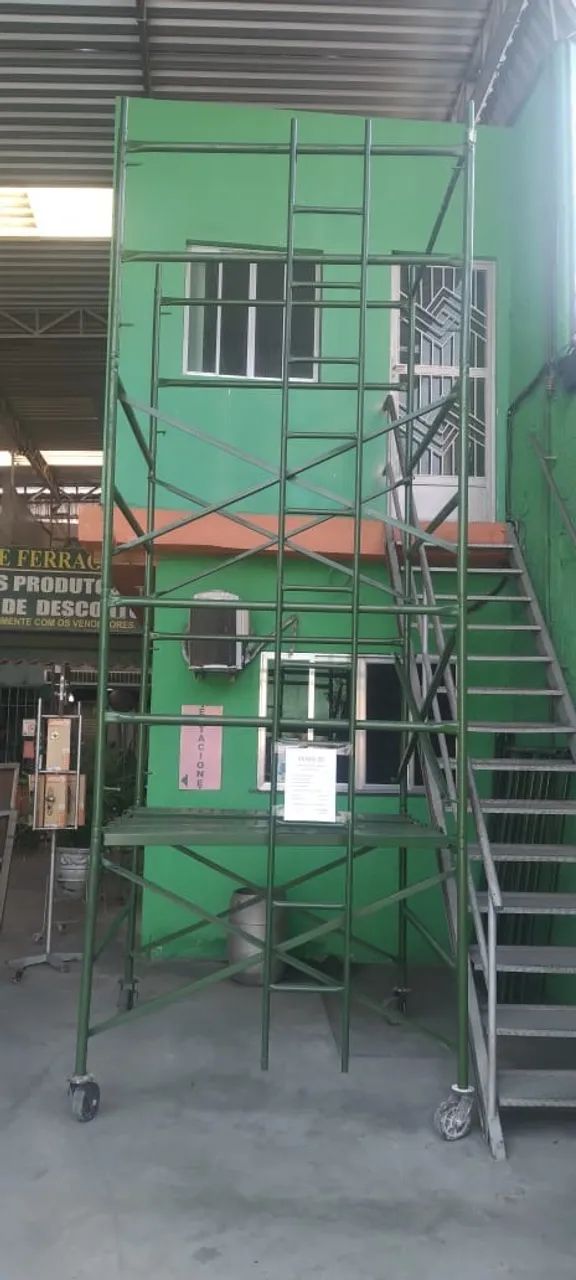 JOGO DE ANDAIME TORRE 6MT ALTURA 1,50MT COMPRIMENTO - Foto 4