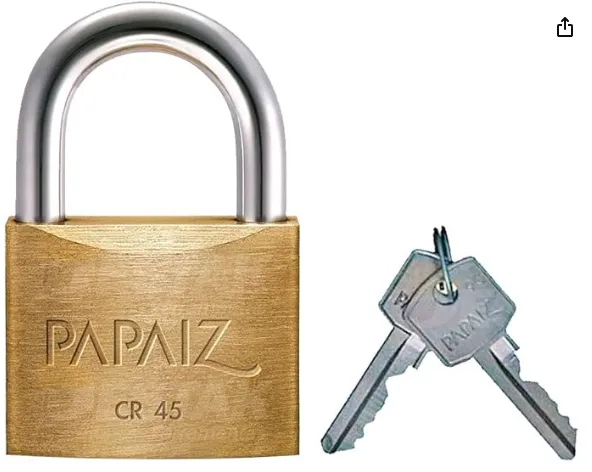 CADEADO PAPAIZ REFORÇADO 45 MM COM SEGURANÇA ANTI MICHA