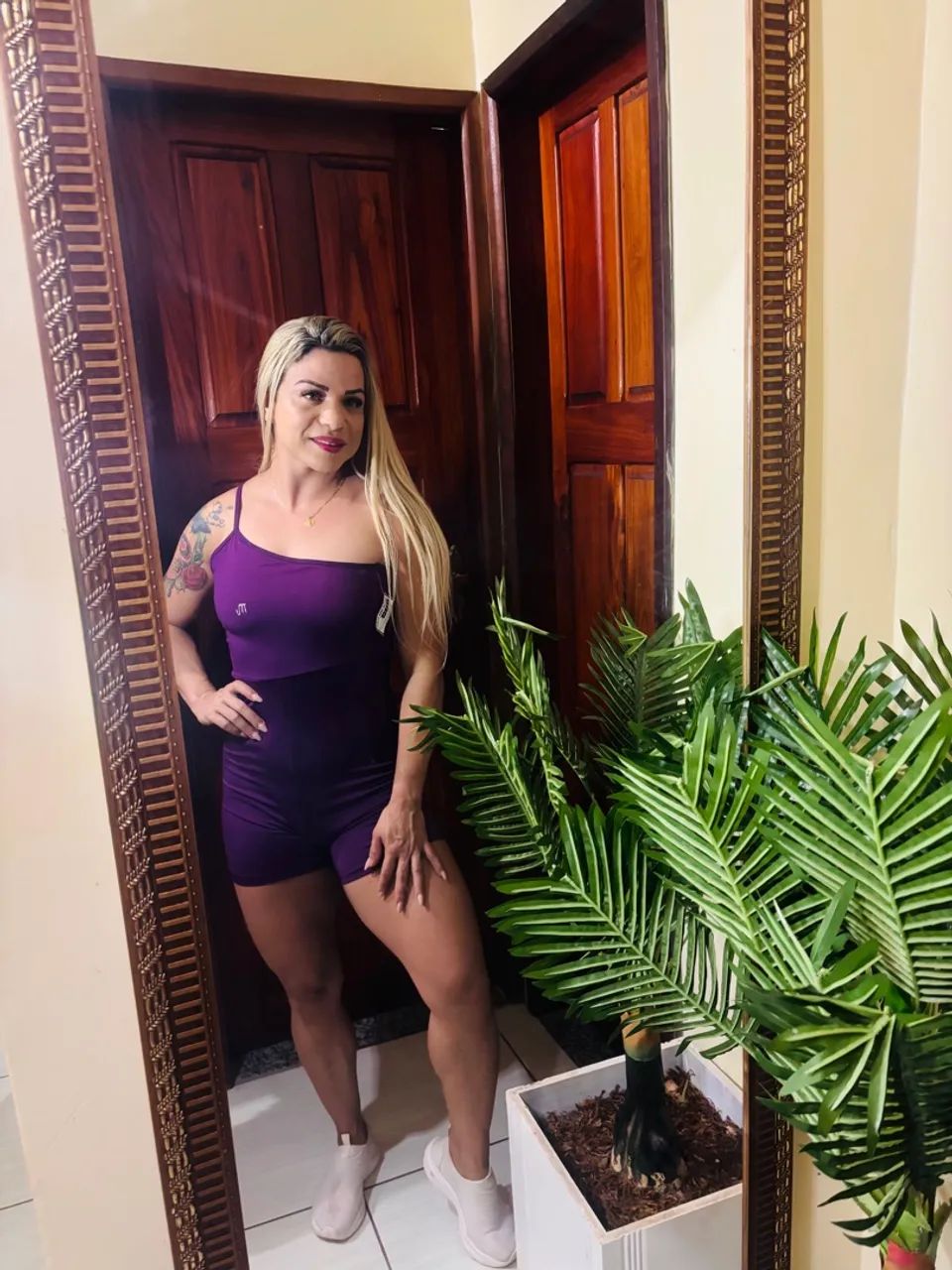 Conjunto de treino feminino - Top e Legging WhatsApp * - Foto 4