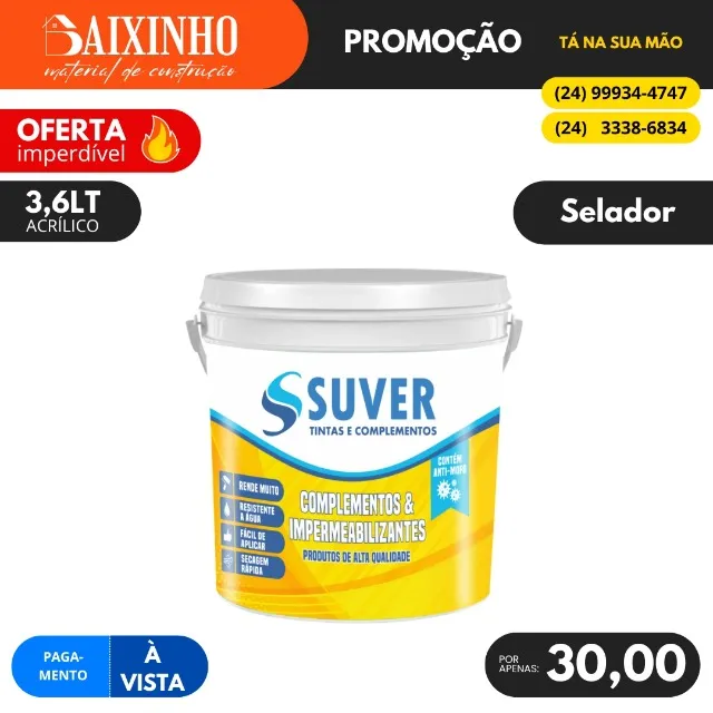 Selador Acrílico 3,6 Litros Suver